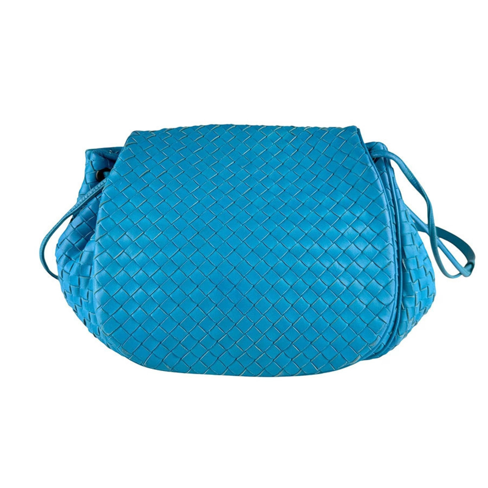 Bottega Veneta Crossbody bag Intrecciato leather blue